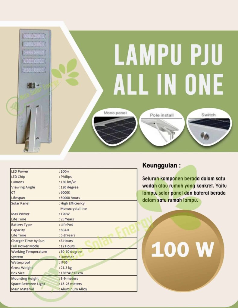 all in one 100 w (tanpa sensor) fix