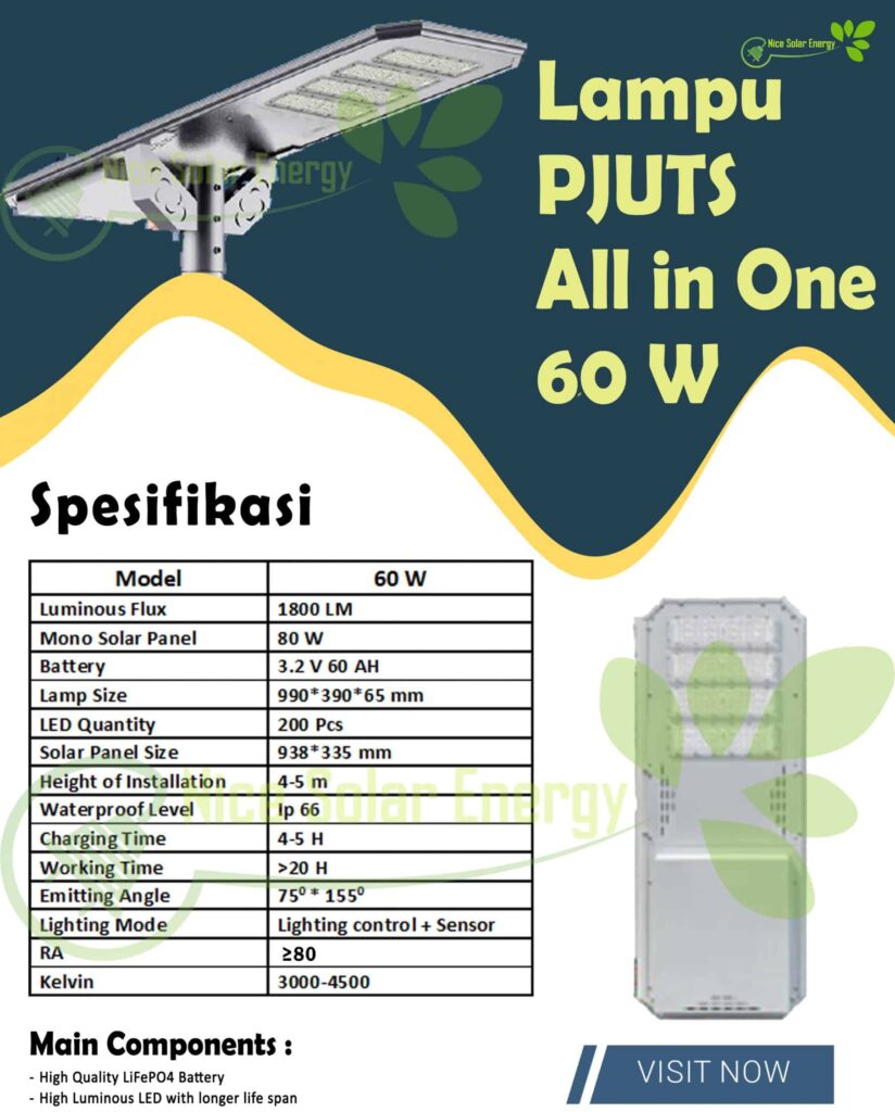 all in one 60 w (4 garis) fix